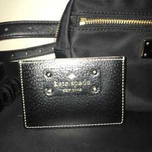 💯% Auth.Kate Spade Black Waist Belt Bag W/ Wallet
